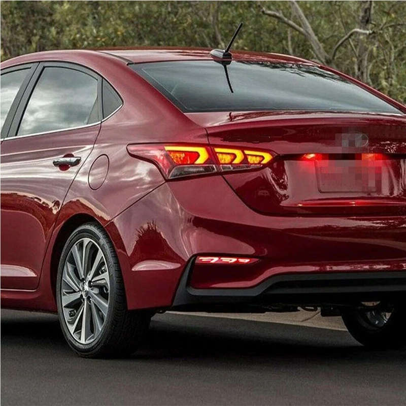 

DHBH-Car LED Rear Fog Lamp Bumper Light for Hyundai Solaris Accent 2017-2020