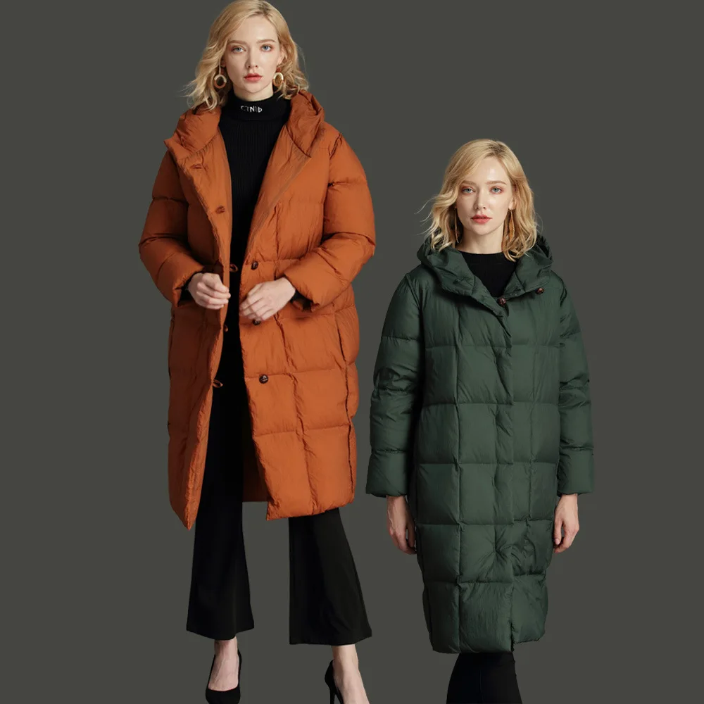 Пуховик женский 2019 новый стиль средней длины модное пальто большого размера