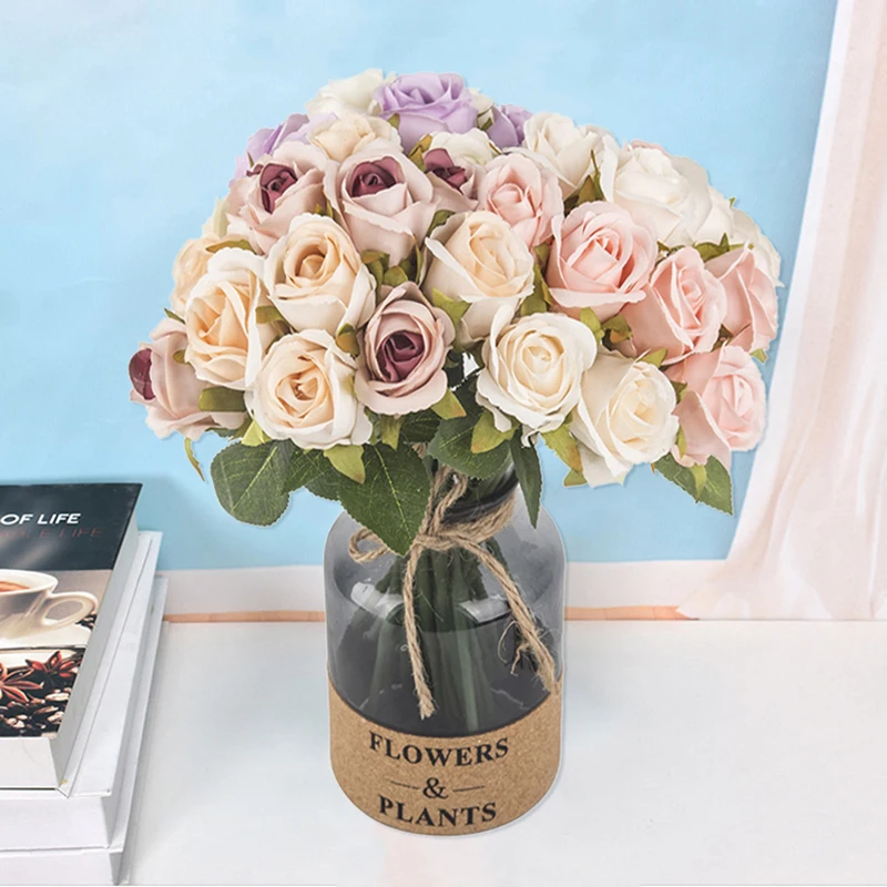 1 комплект Шелковый Букет пионов с 12 головками аксессуары для украшения дома