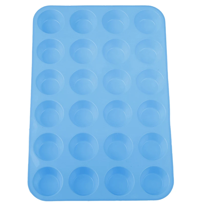 Мини Маффин чашки 24 Отверстия Силиконовое мыло кекс и печенья формы для выпечки