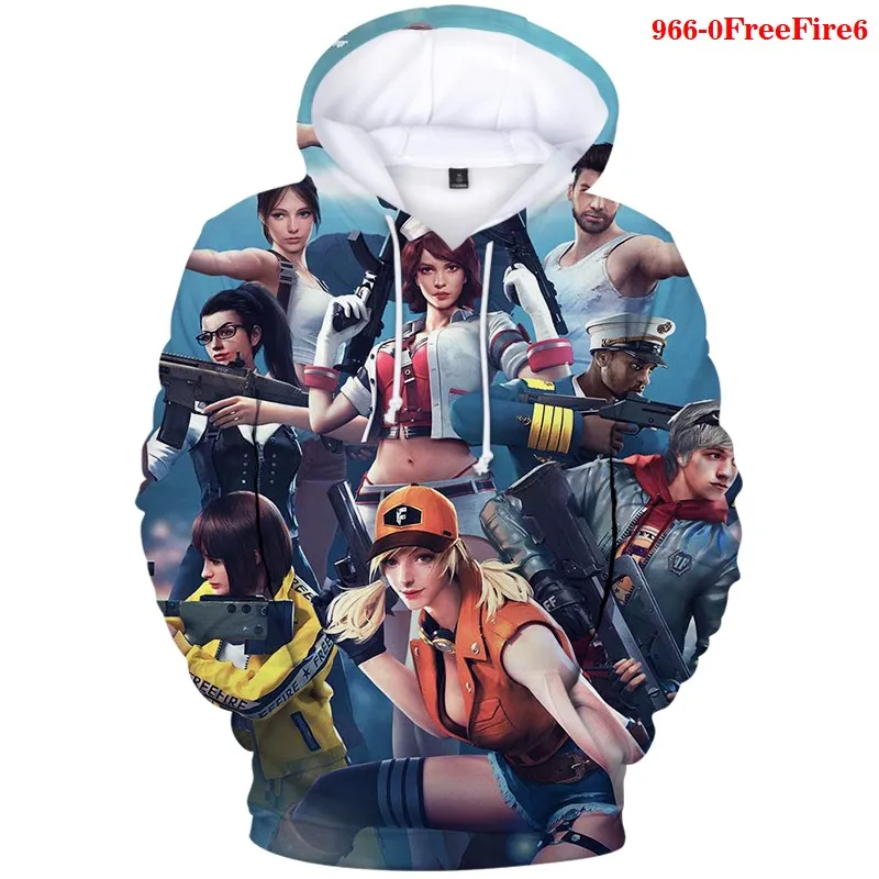 

2021 New 3D Hoodie Pullovers Free Fire Game Men's 3D Hoodie Pullover Winter Casual Swearshirts Harajuku Hooded Women Clothing