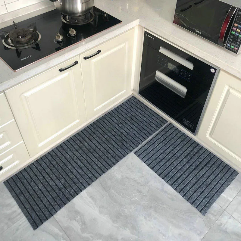 Противоскользящий кухонный коврик для пола Длинные полосатые ковры прихожей