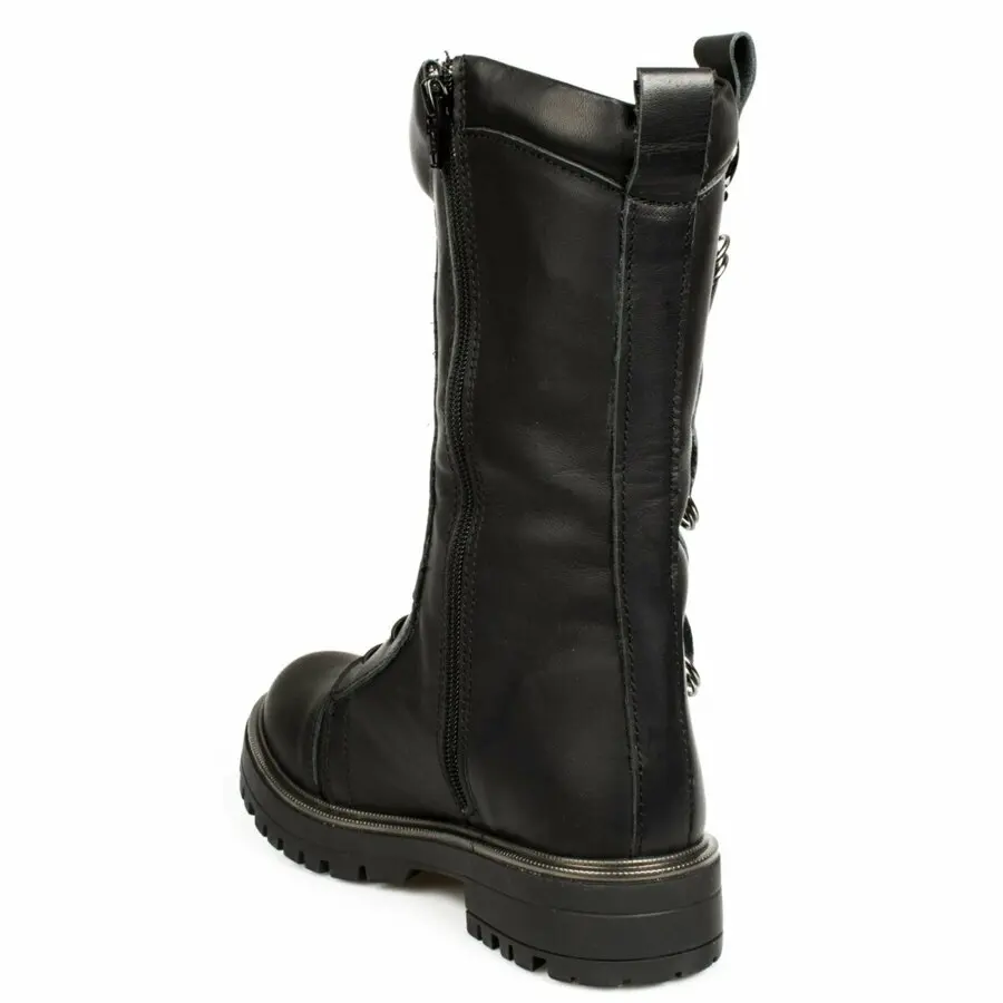 

Boots For Kids Girls Perlina 762 F Leather Black Kids Boots