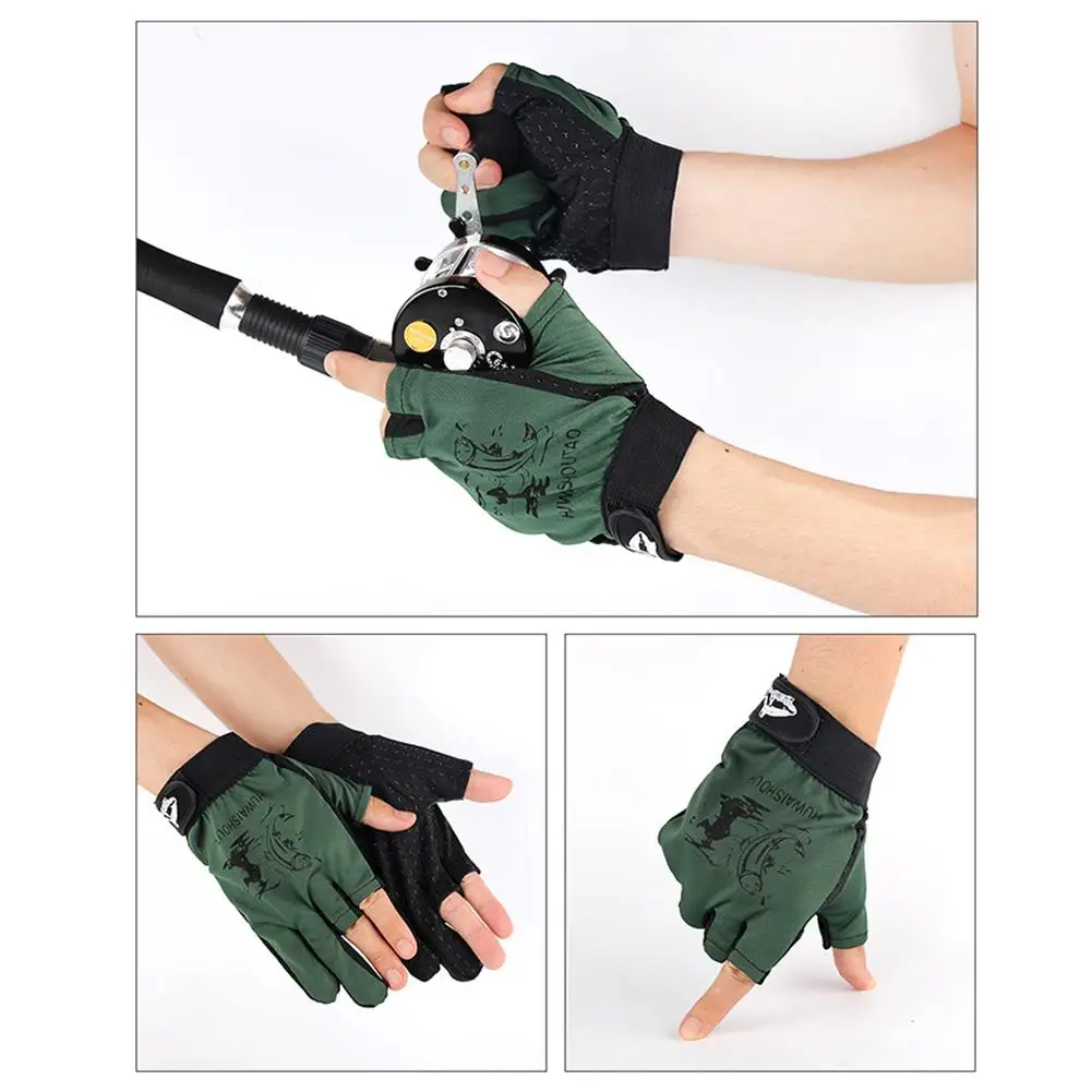 Перчатки для рыбалки на природе три пальца перчатки Luya устойчивые к царапинам