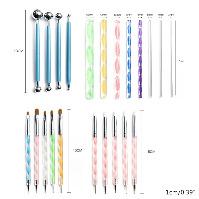 

32pcs Mandala Dotting Tools Set for Painting Rock Stone Acrylic Stick Drawing Brush Stencil Template