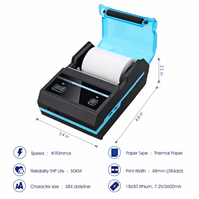 Мини Портативный Android Bluetooth Pos принтер термоприемный принтер для телефона iOS Windows печать билетов