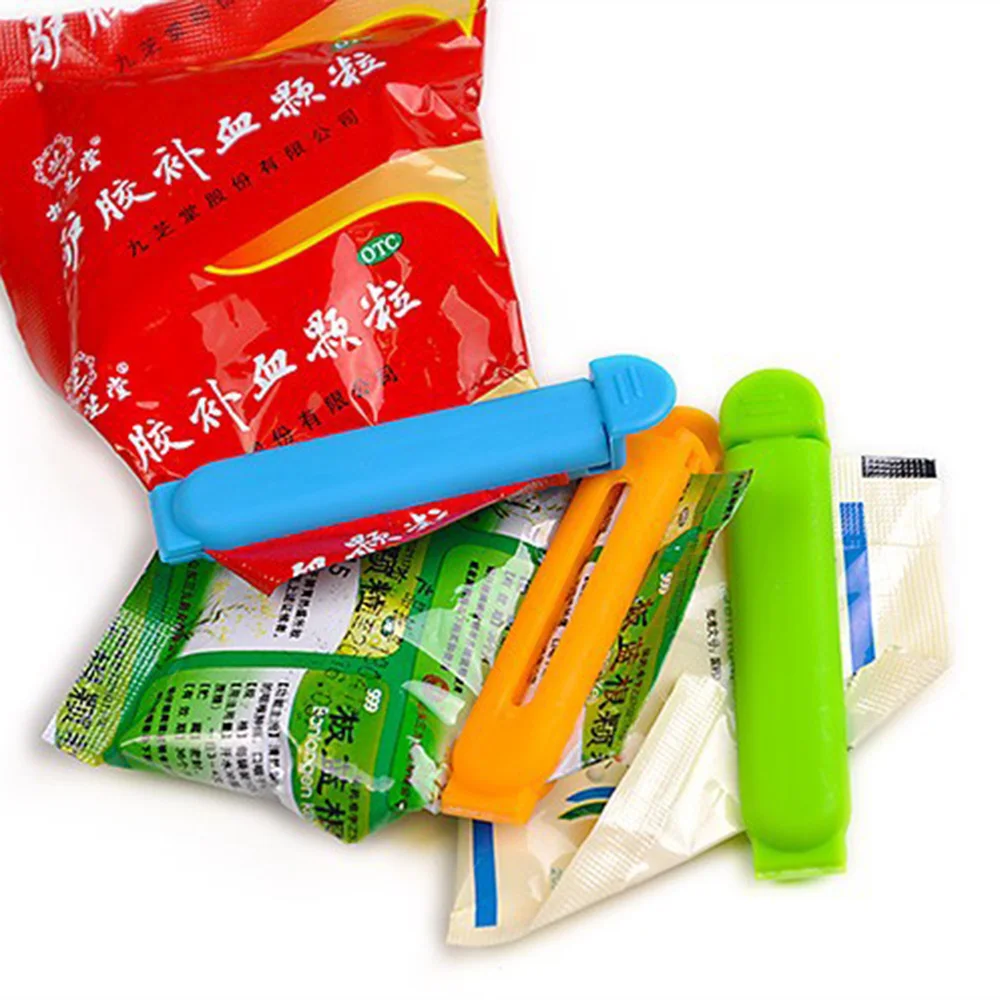 

Home Candy Sealing Clamp Snack Bag Sealer Kitchen Tool Food Clips Random Color 5Pcs As Shown