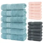 6 шт., чистый хлопок, полотенце для лица, супер впитывающее большое полотенце для лицабанное полотенце, толстые мягкие полотенца для ванной комнаты, домашнее пляжное полотенце #41