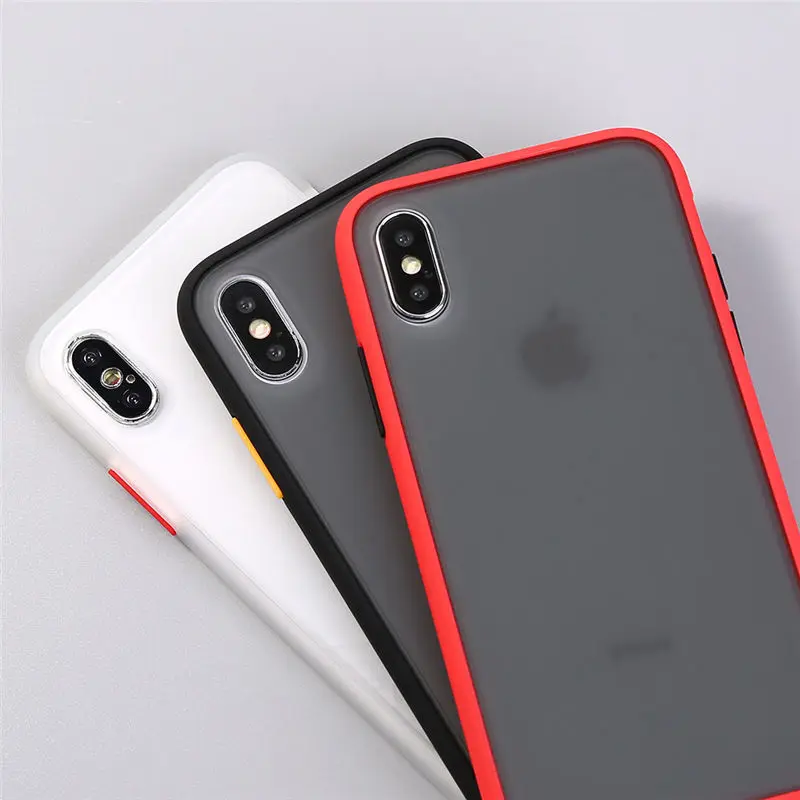 Защитный противоударный чехол для телефона iphone XR XS Max X XS 7 8 11 6 6S Plus Прозрачный матовый жесткий чехол для телефона защитный чехол