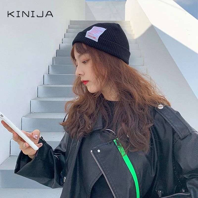 Мужская и женская модная шерстяная Осенняя шапка карамельного цвета с арбузом