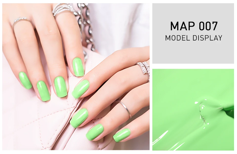 Maphie, 8 шт./лот, блестящий Гель-лак, упаковка с коробкой, набор для дизайна ногтей, сделай сам, дизайн ногтей, светодиодный Гель-лак, отмачиваемый УФ-эмалевый гель для ногтей