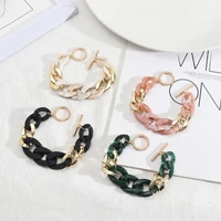 two tone matte black resin link chain bracelets for women 2021 fashion toggle chain bracelets jewelry wholesale