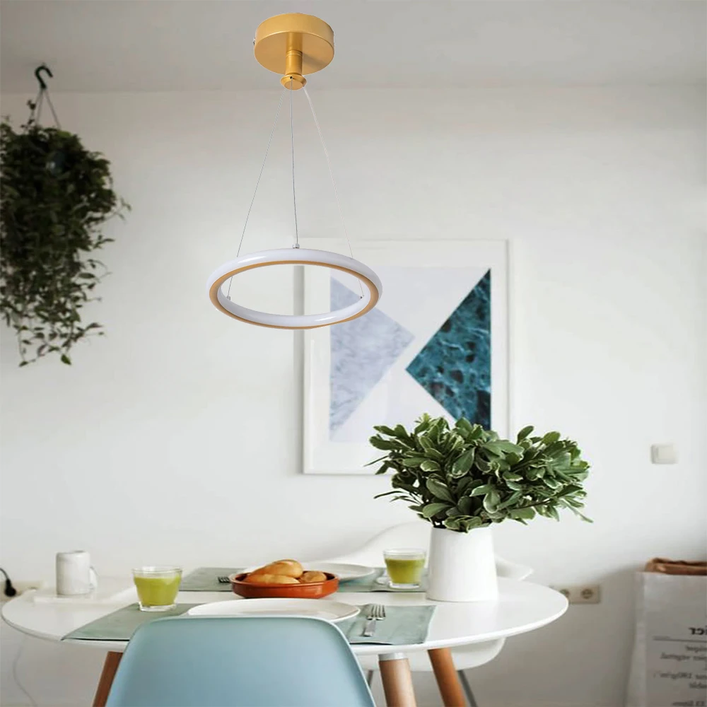 

Nordic Modern Pendant Lights Ring Designer Pedant Lamps Ceiling Art Decoration Hanging Lamp Bar Dining Kitchen Room Lighting