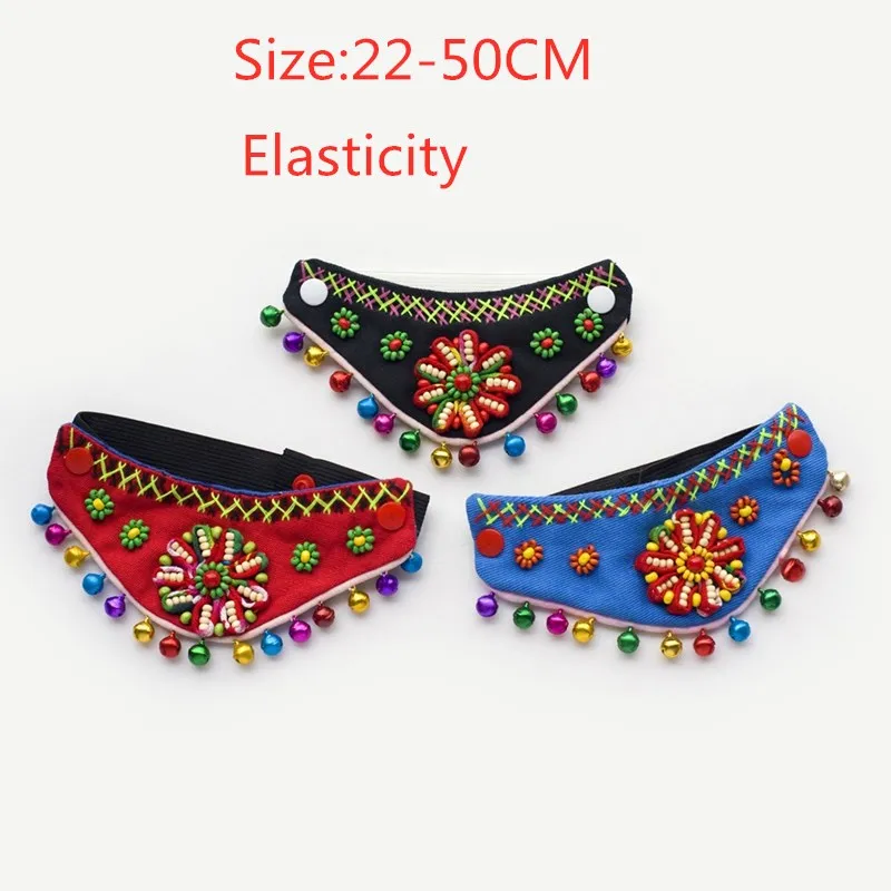 Китайский миноритарный стиль бандана для ухода за домашними животными ошейник