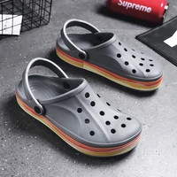 20201 new hole shoes mens non slip soft soled slippers casual wear beach shoes baotou sandals men sandals platform sandals