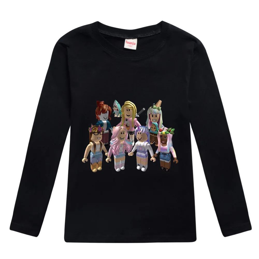 Новые толстовки ROBLOXing для мальчиков осенняя футболка с длинным рукавом верхняя