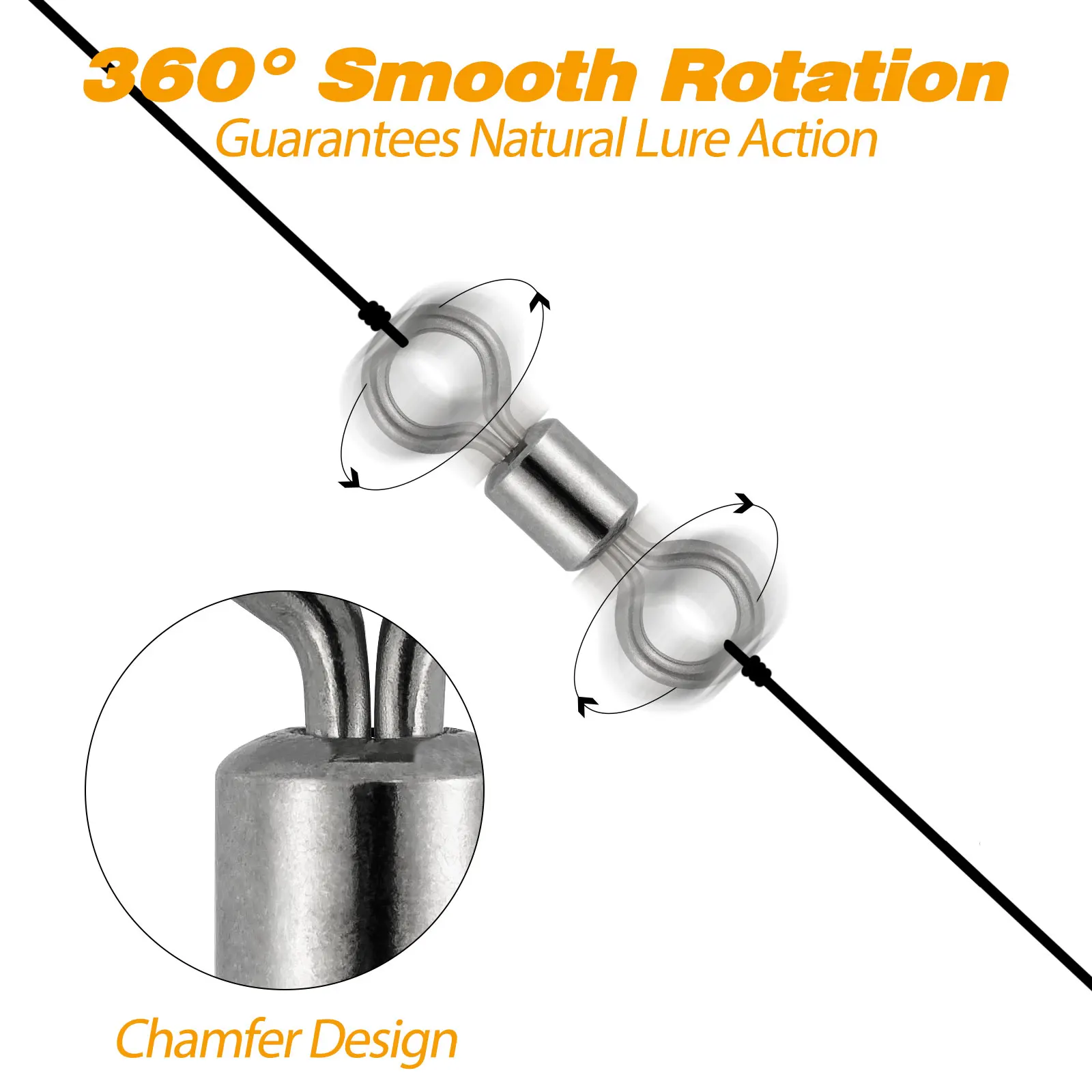 50 шт. рыболовный шарикоподшипник вращающийся Вертлюг соленая вода твердый