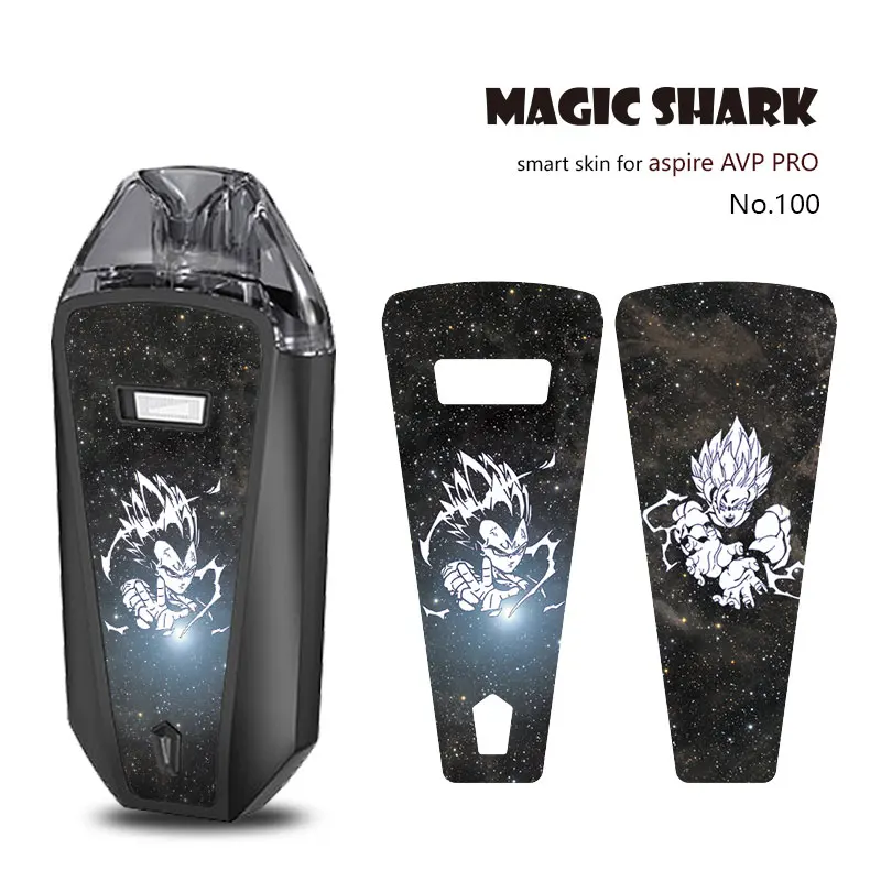 

Magic Shark Leather Print Painting Ultra Thin Film Sticker Skin Case Cover for Aspire AVP Pro