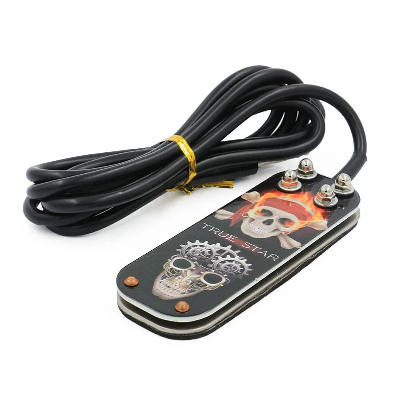

Premium Tattoo Foot Pedal Stainless Steel Tattoo Foot Switch with 5.9Ft Silicon Soft Wire Power Cord for Tattoo Power Supply