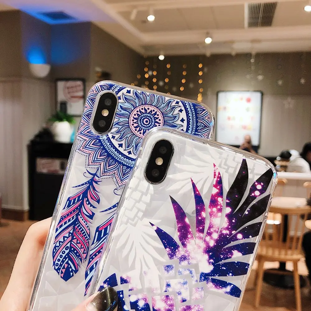 LCHULLE чехол для IPhone 11 Pro Max Se 2 Dreamcatcher ананас прозрачный мягкий Iphone XR X XS 7 8 Plus SE 2020 |