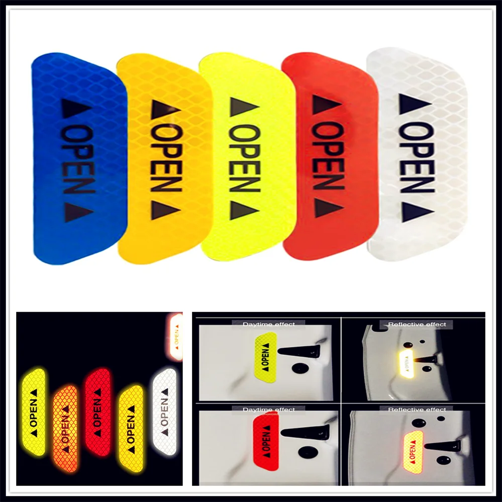 Авто дверь открытой светоотрающей полосой Предупреждение Стикеры для Mercedes Benz A