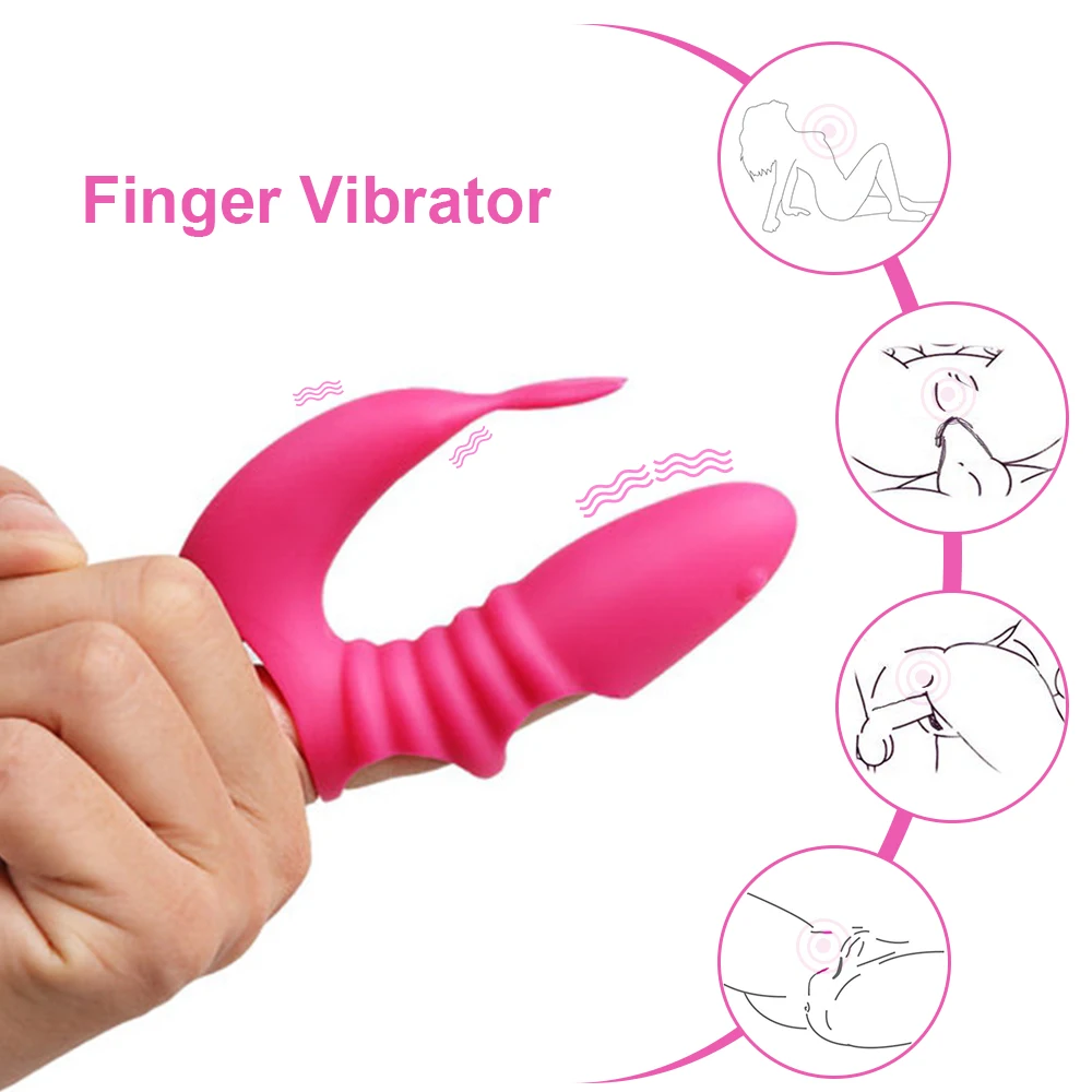 Силиконовый фаллоимитатор Женский Вибратор перчатка на палец вагинальный