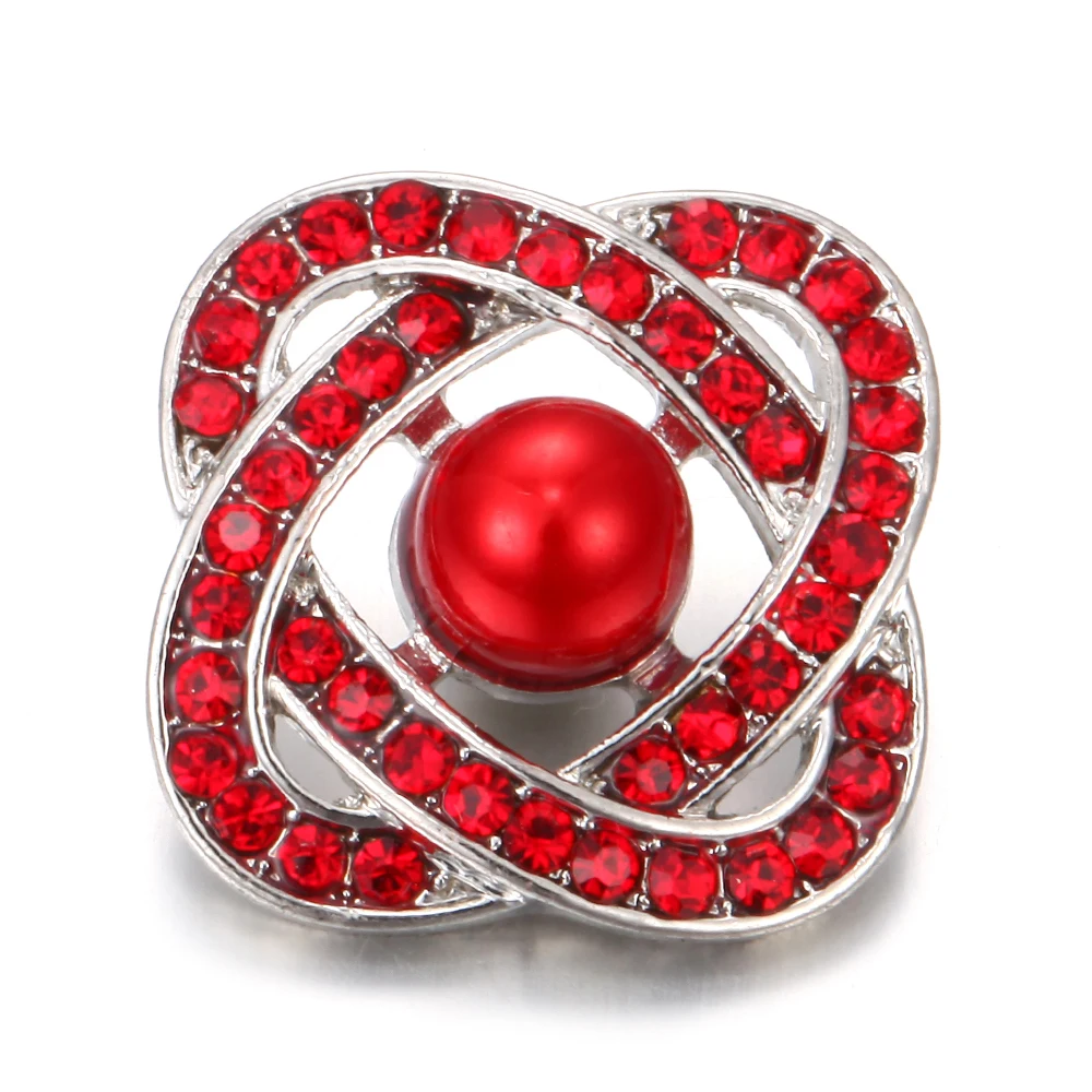 6 шт./лот смешанные красные стразы Любовь Сердце Сова 18 мм металлические кнопки