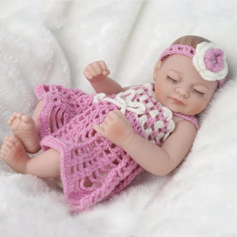 Girl 7 NPKDOLL Пупс куклы реборн игрушки реалистичные силиконовые игрушки для ванной для девочек кукла для сна девочка для новорожденных детей Рождественский подарок 10 дюймов - Цвет: Girl 7
