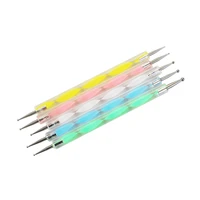 5 sets of nail art dispensing tools double ended pointing pens 5 different sizes of round head nail tools