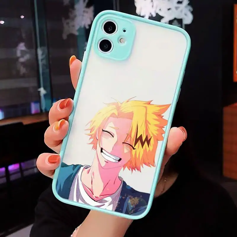 

Denki Kaminari My hero academia Phone Case matte transparent For iphone 7 8 11 12 plus mini x xs xr pro max cover