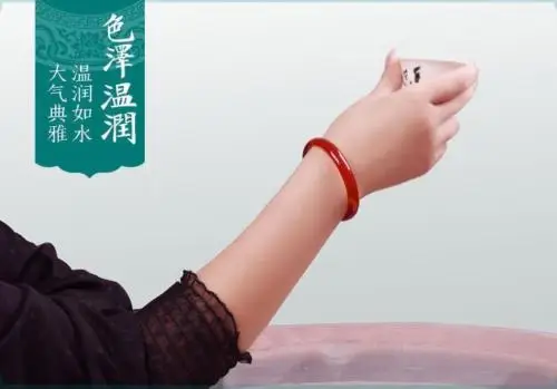 

LETSFUN Fine Jewelry Chinese Natural Red Agate Chalcedony Ice Jade Bangle Bracelet Free Shipping