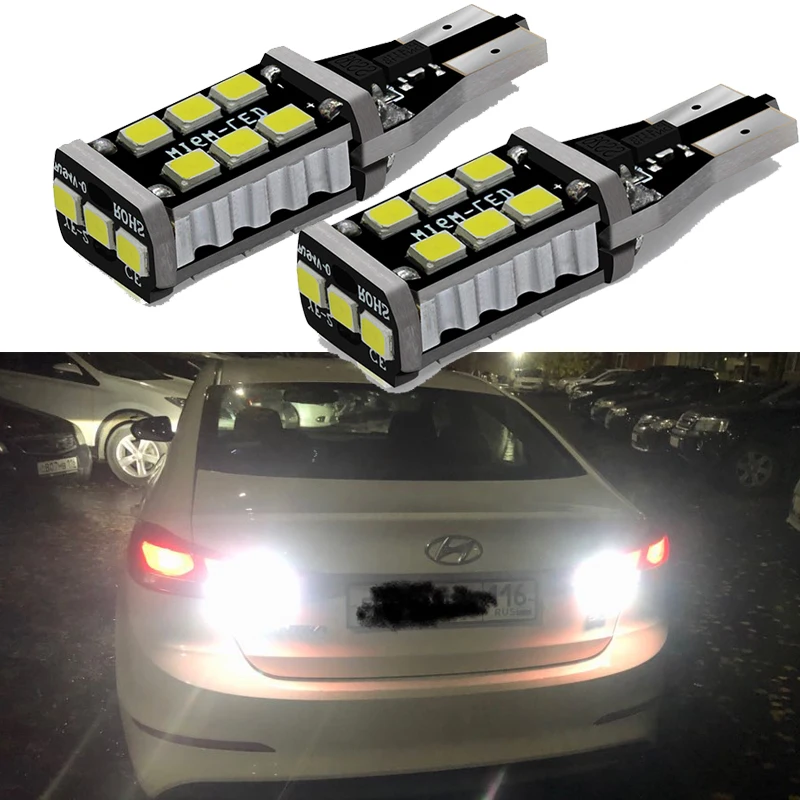 Светодиодный фонарь заднего хода 2x T15 921 W16W без ошибок для Hyundai Tucson 2017 Creta Kona IX35 Solaris