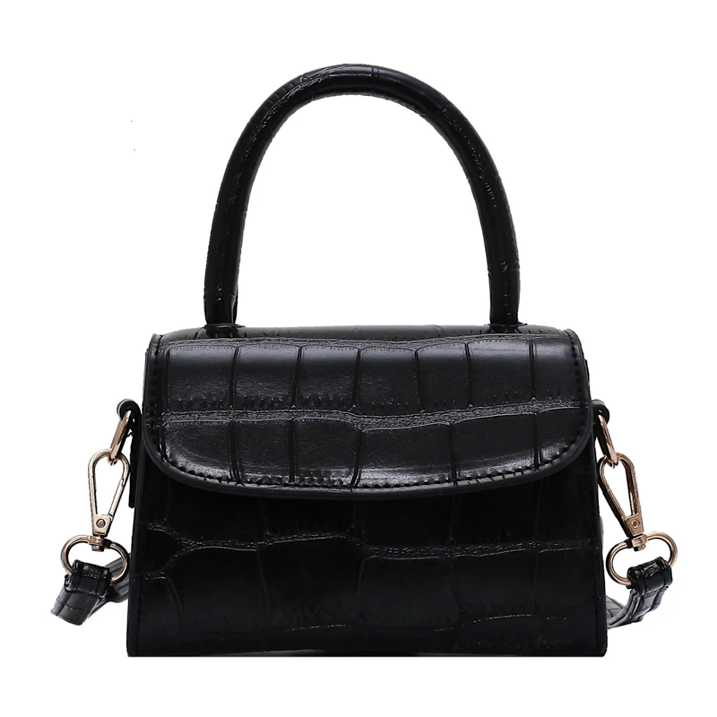 

New Mini Cute Stone Pattern PU Leather Shoulder Crossbody Bags for Women 2021 Summer Hot Handbags and Purses Female Travel Totes