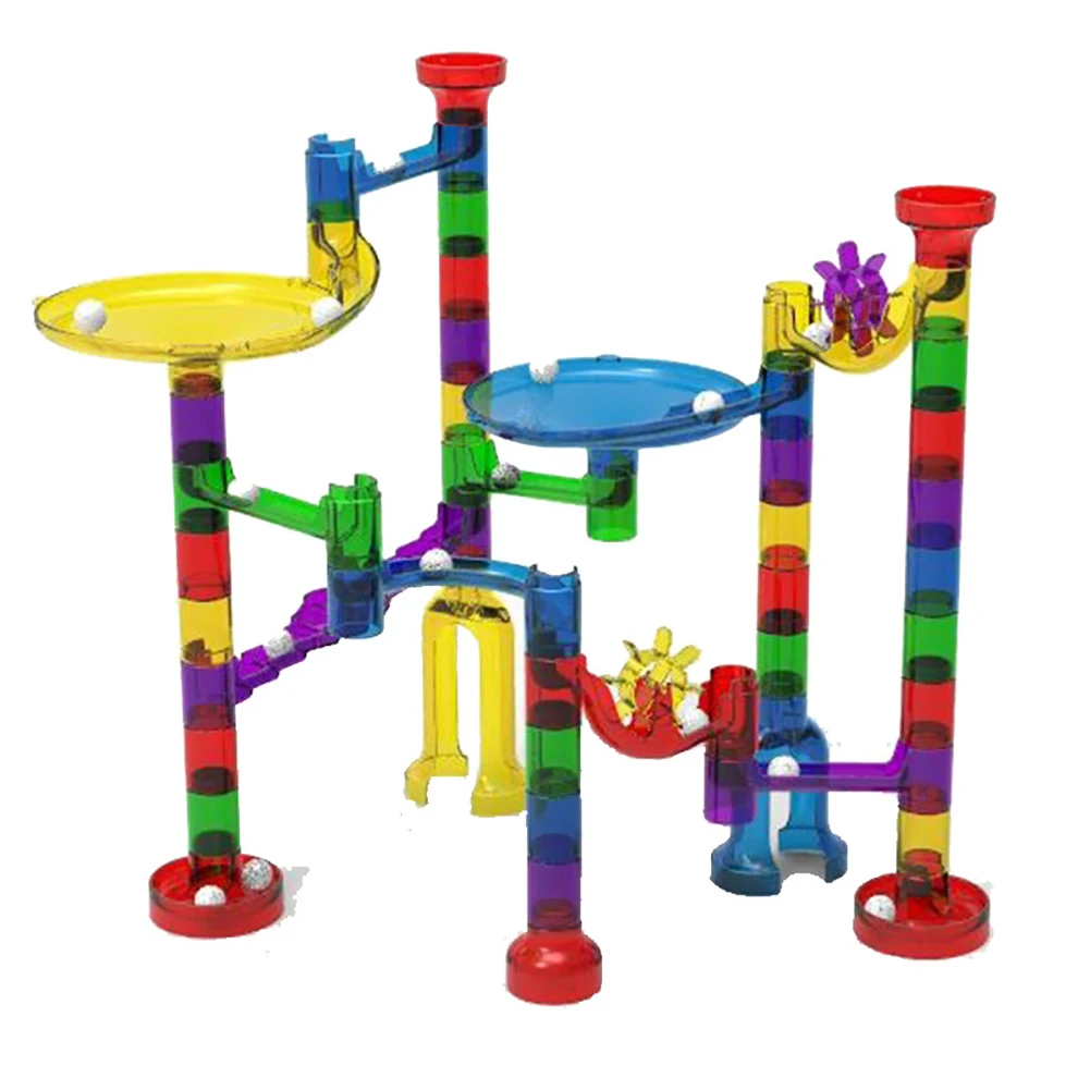 

122Pcs Marble Runs Toy Marble Maze Race Track Game Set Educational Learning Toy Construction Building Blocks for Kids