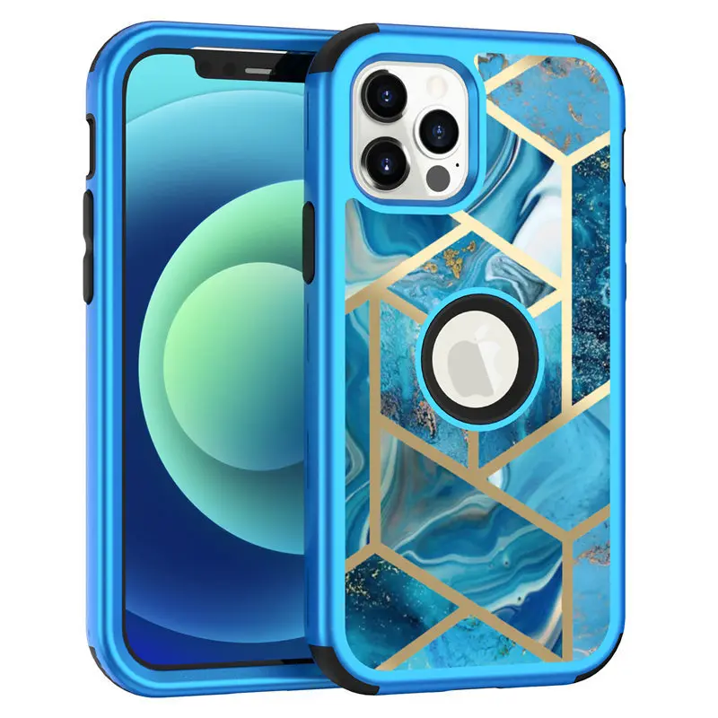 

New Luxury Plating Phone Case For iPhone 12 11Pro Max XR XS Max X 7 8 Plus 12 Mini Shockproof Bumper Armor Protective Back Cover