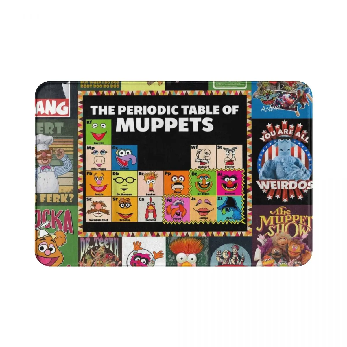 

The Periodic Table Of Muppet Polyester Doormat Rug carpet Mat Footpad Non-slip Antiwear Entrance Kitchen Bedroom balcony toilet