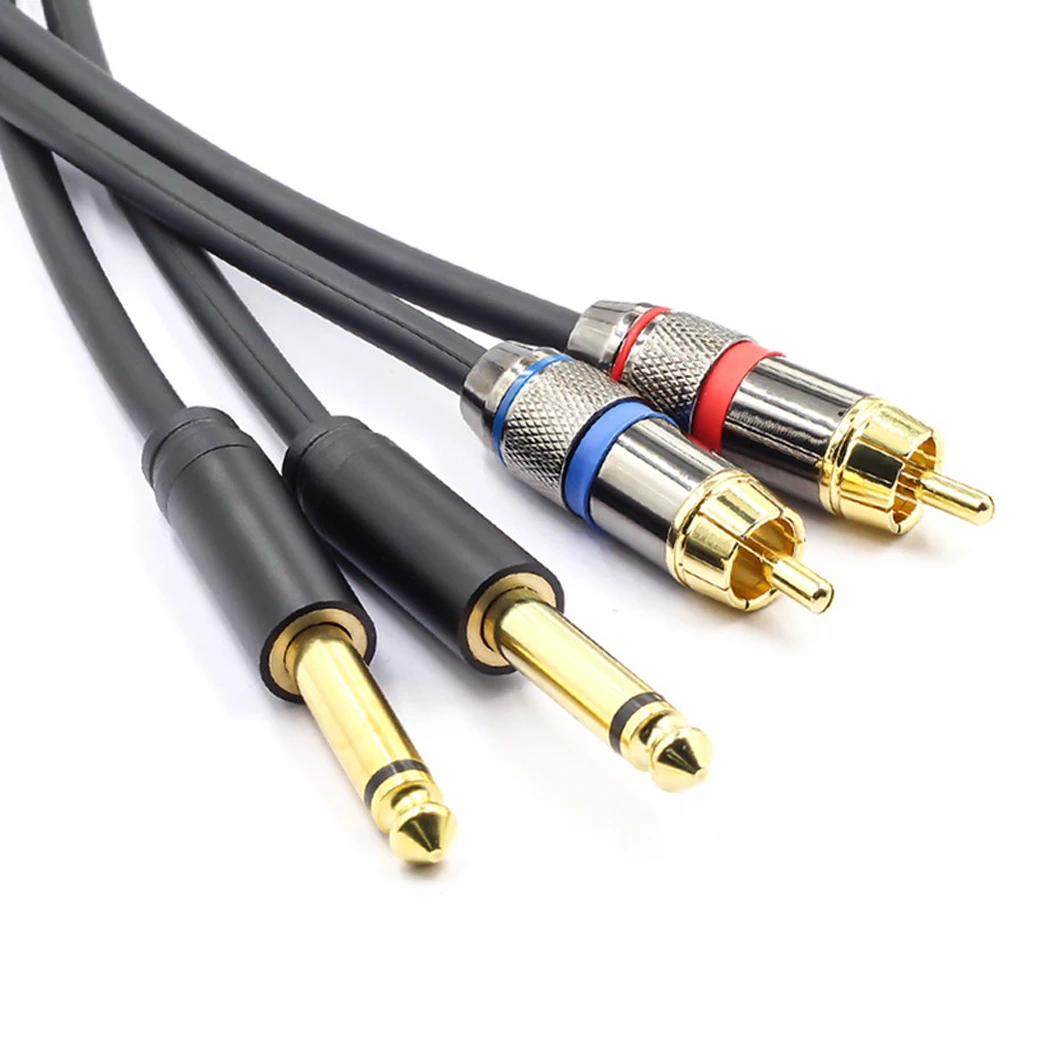 JORINDO 1 5 м/4 9 фута Двойной RCA к двойному 6 35 мм 2 аудио Удлинительный кабель штекер