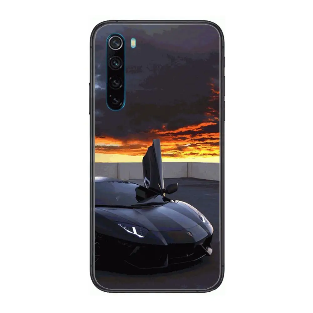 

Cool luxury car L-Lamborghini sports car Style cartoon Phone Case For XiaoMi Redmi Note 9S 8 7 6 5 A Pro T Y1 Anime Black Cove