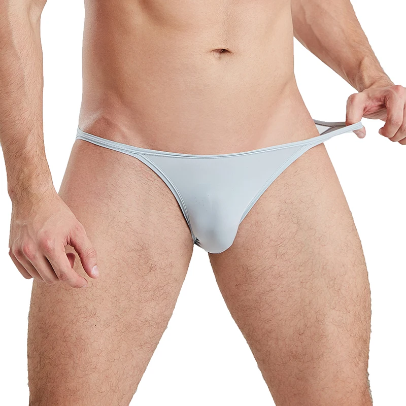 Мужское нижнее белье ультратонкие прозрачные дышащие трусы брифы из сетчатой