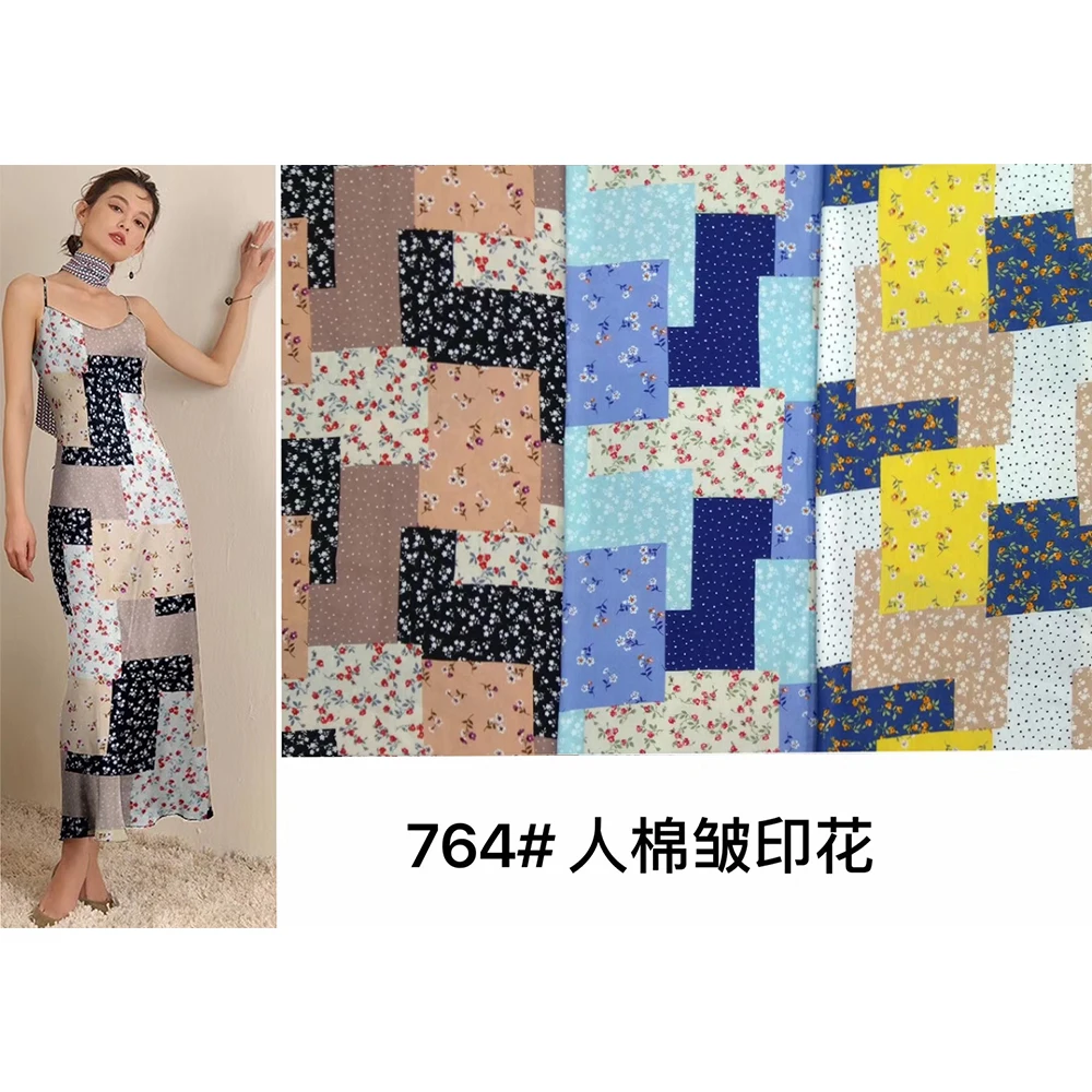 Ткань с цветочным принтом для лета ткань из искусственного шелка 100% распродажа |