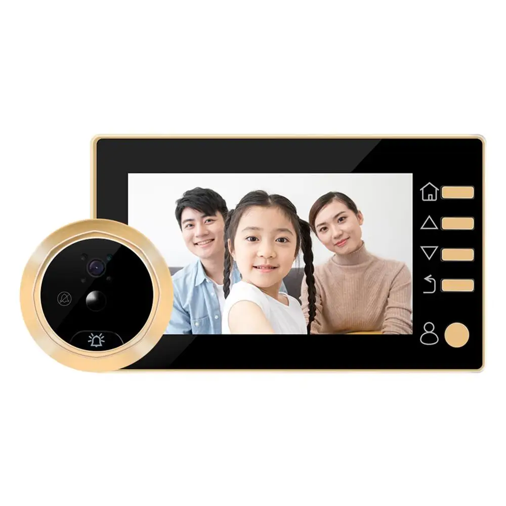 Q10 Black DD1 инфракрасный датчик движения дверной звонок, глазок, видеодомофон с длительным временем ожидания, инфракрасная профессиональная камера для безопасности, ночное видение, HD камера - Цвет: Q10 Black