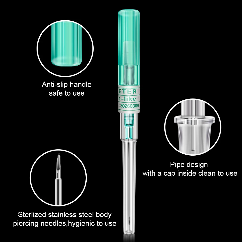 1/3/5 шт. иглы для пирсинга внутривенные катетерные канюли стерильные 14 г 16 18 20 22