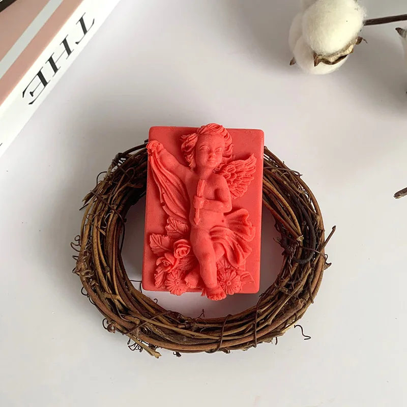 7x5x3cm 3D силиконовые формы для мыла Ангел прямоугольное мыло формы DIY Искусно сделанные формы ручной работы формы для мыла - Цвет: 7x5x3cm