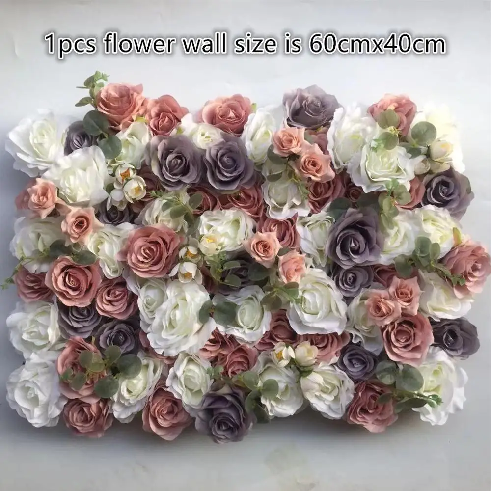 9pcs/lot 3D Artificial flower wall and fake row use Rose new hydrangea for wedding background decoration | Дом и сад
