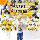 1 комплект строительный день рождения экскаватор автомобиля баннеры трактор надувные воздушные шары малыш душ Мальчики товары для дня рождения