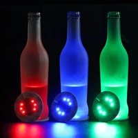 3 modes mini glow coaster led bottle light stickers festival nightclub bar party vase decoration led glorifier drink cup mat