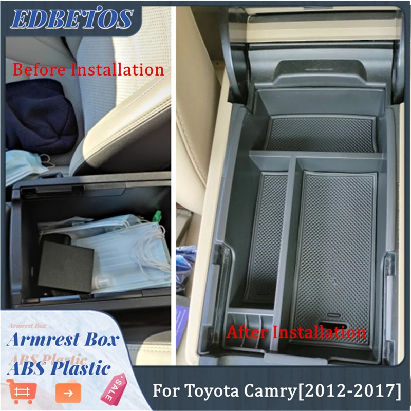 Подлокотник для хранения центральной консоли Toyota Camry 2012 2017 органайзер коробка