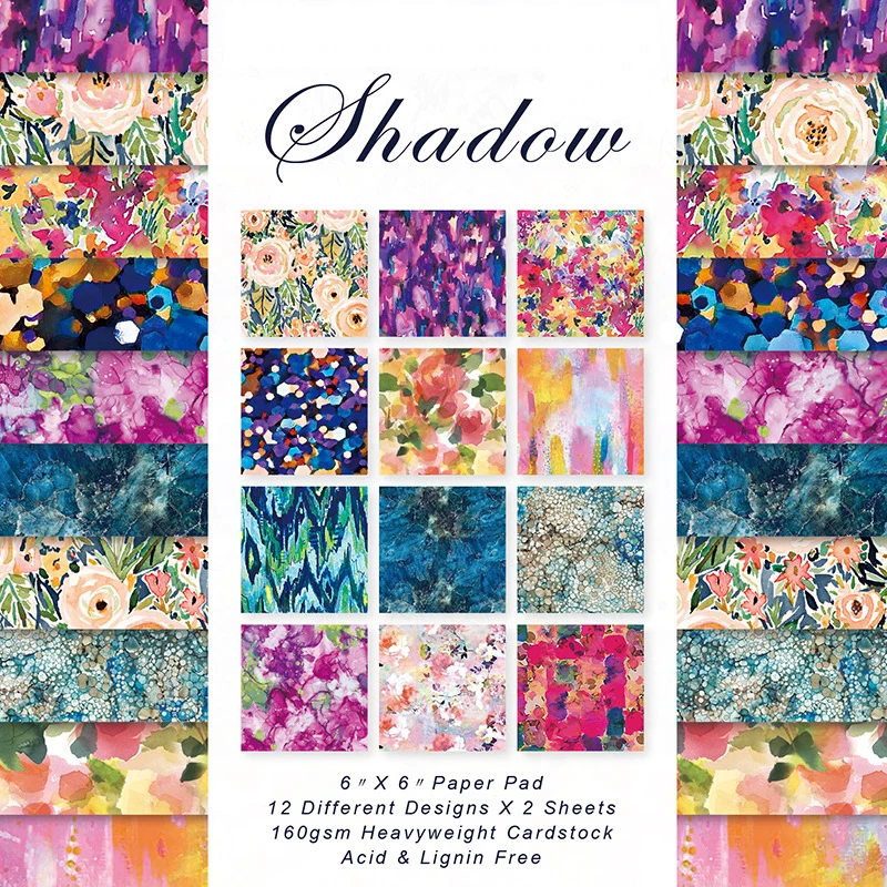 

24 Themed Scrapbook Paper Art Crafts DIY Photo Album Background Pad Paper Card Hand Account Material Handmade Greeting Card