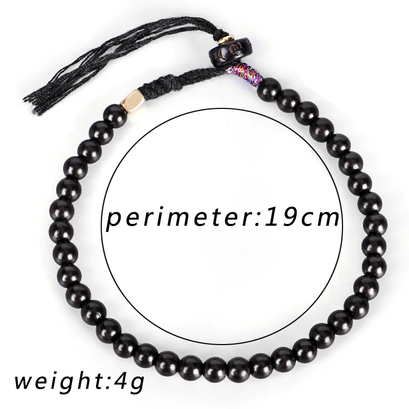 Бусы ручной работы из натуральной кокосовой скорлупы тонкий браслет с медным