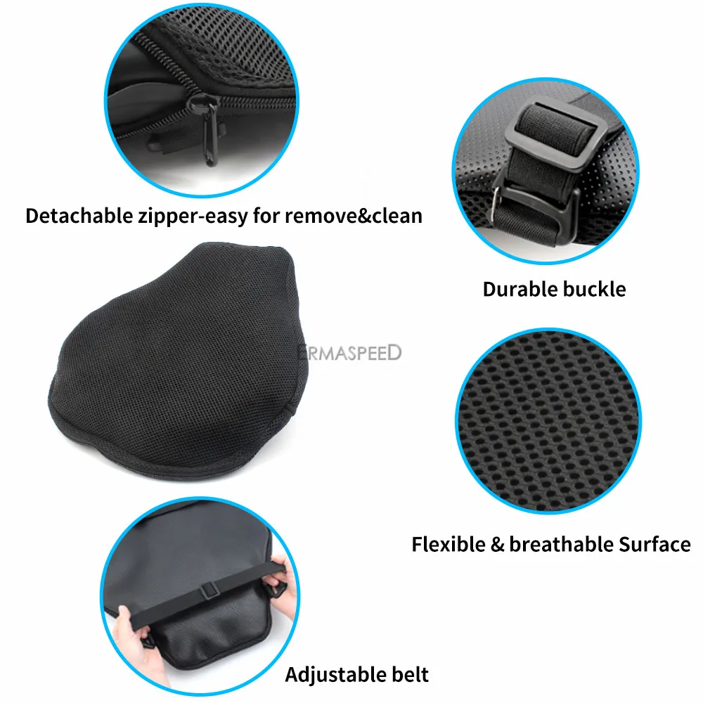 Универсальный чехол на сиденье мотоцикла 3D сетчатая Подушка Наволочка седло для